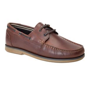 Base London Mens Stern Boat Shoes / Burnt Brown